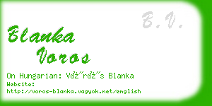 blanka voros business card